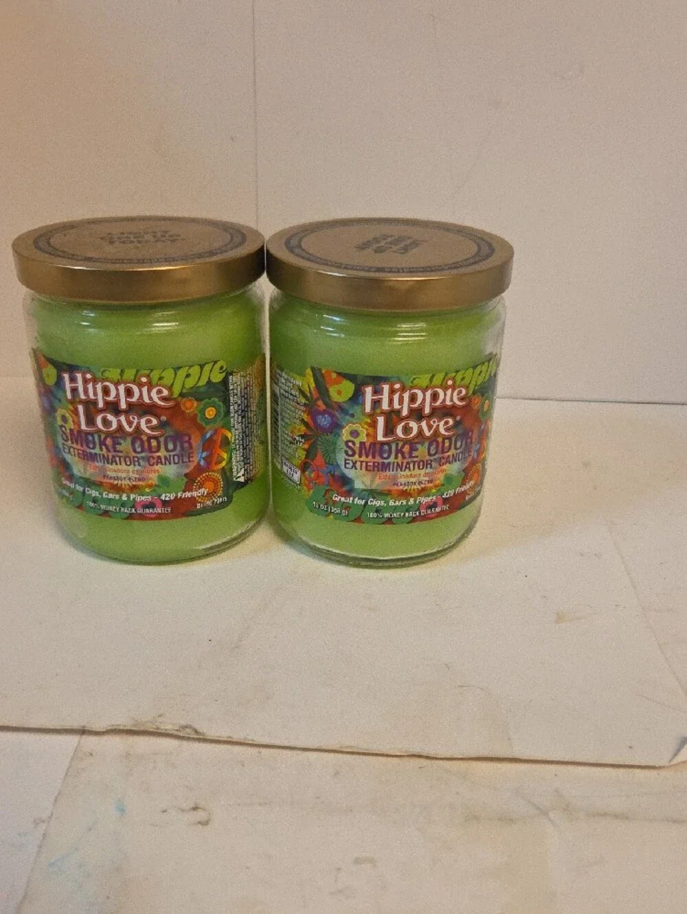 Smoke Odor Exterminator Candle - Green Set Of 2